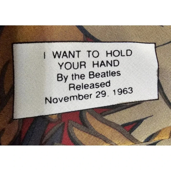 Vintage 1991 Apple Corps Limited Beatles I Wanna Hold Your Hand Mens Neck Tie - Picture 5 of 8